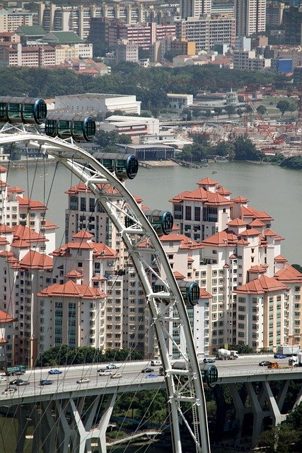 singapore, flyer, architecture, bay, modern, tourism
